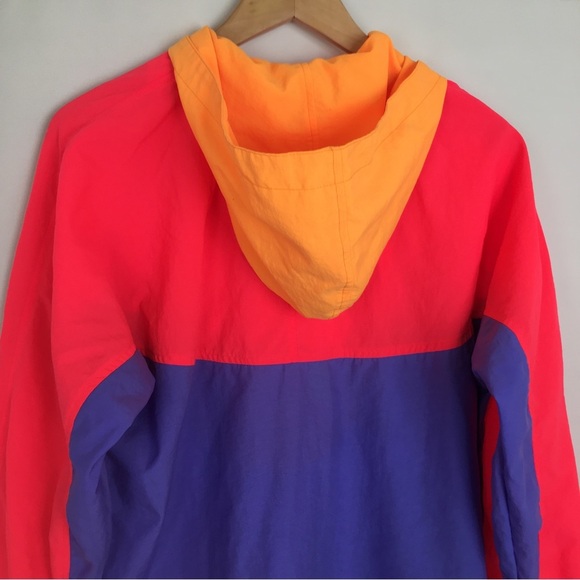 Nike Vintage 80’s Pullover Quarter Zip Windbreaker Jacket Neon Pink - Picture 6 of 10